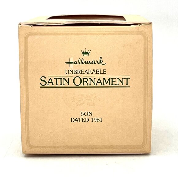 Vintage Hallmark 1981 Son Christmas Satin Ornament Keepsake Unbreakable - Picture 5 of 8